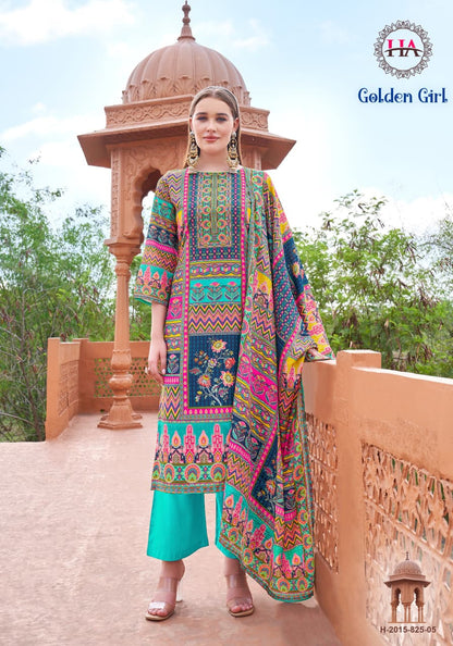 Golden Girl Harshit Fashion Pure Zam Karachi Salwar Suits Wholesale Price