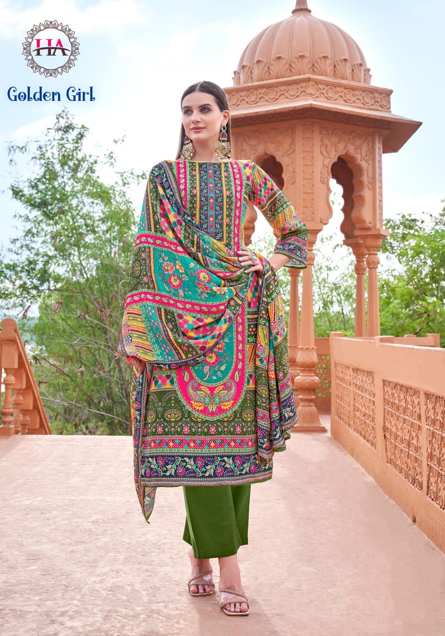 Golden Girl Harshit Fashion Pure Zam Karachi Salwar Suits Wholesale Price