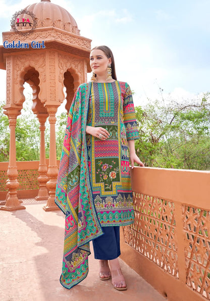 Golden Girl Harshit Fashion Pure Zam Karachi Salwar Suits Wholesale Price