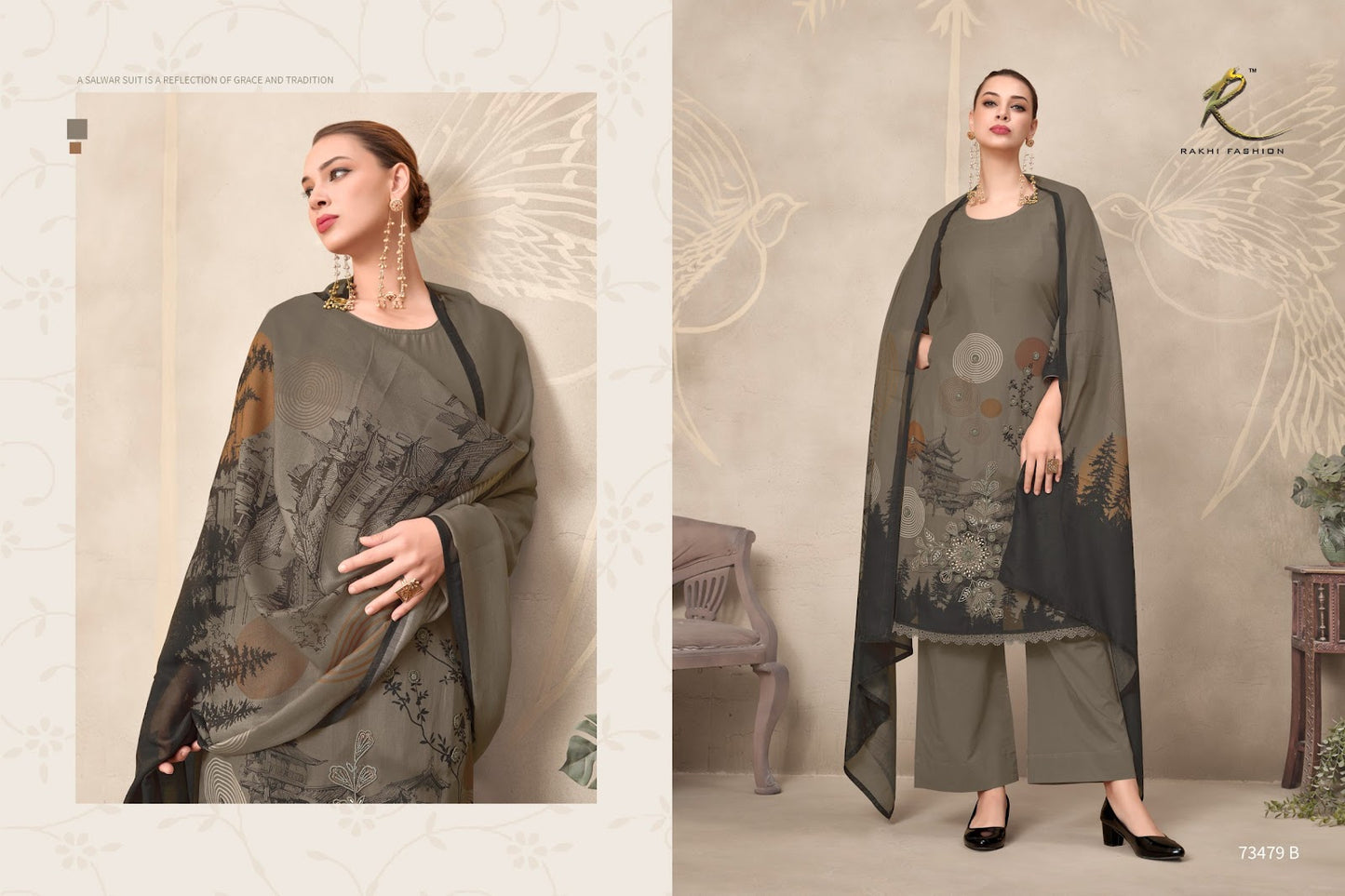 Golden Hour 73479 Rakhi Fashion Bemberg Pant Style Suits Wholesaler India