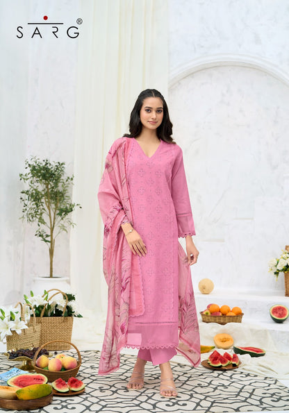 Golden Hour Sarg Cotton Pant Style Suits Wholesale Rate