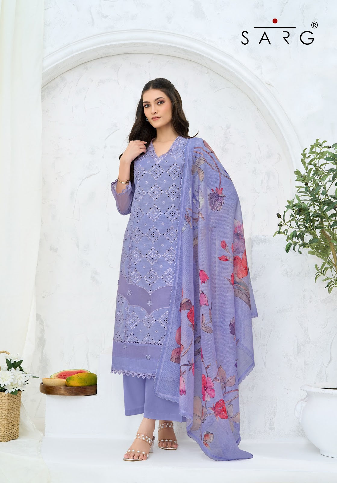 Golden Hour Sarg Cotton Pant Style Suits Wholesale Rate