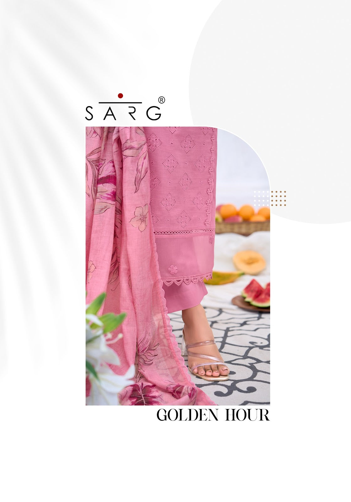 Golden Hour Sarg Cotton Pant Style Suits Wholesale Rate