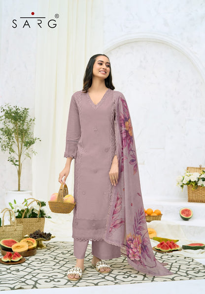 Golden Hour Sarg Cotton Pant Style Suits Wholesale Rate