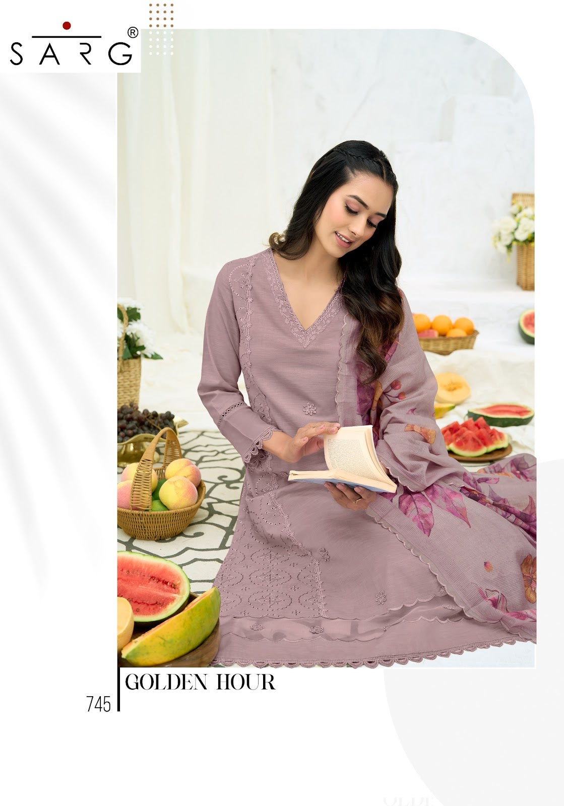 Golden Hour Sarg Cotton Pant Style Suits Wholesale Rate