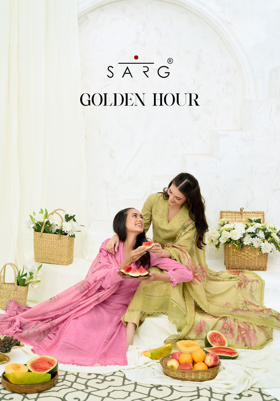 Golden Hour Sarg Cotton Pant Style Suits Wholesale Rate
