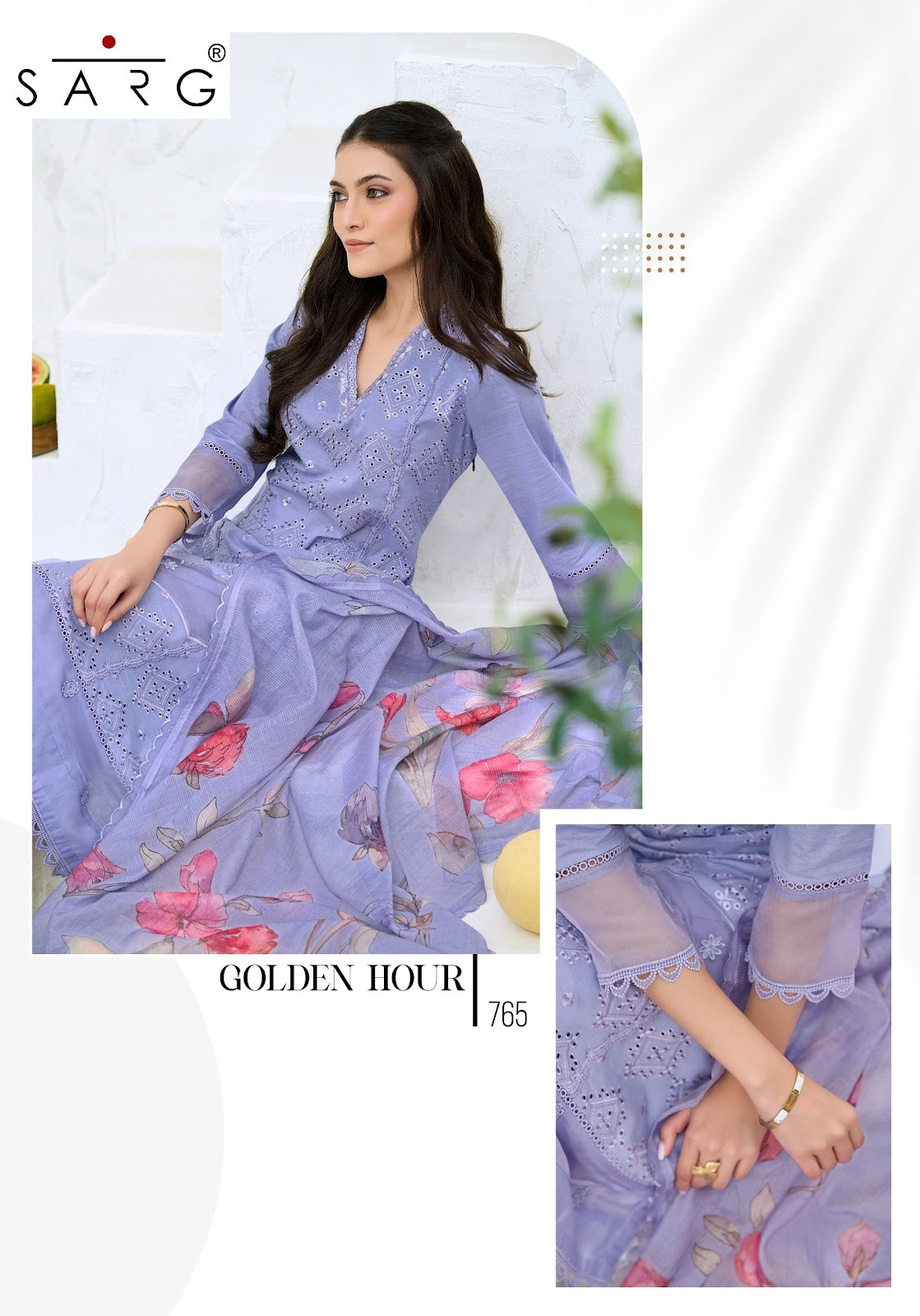 Golden Hour Sarg Cotton Pant Style Suits Wholesale Rate