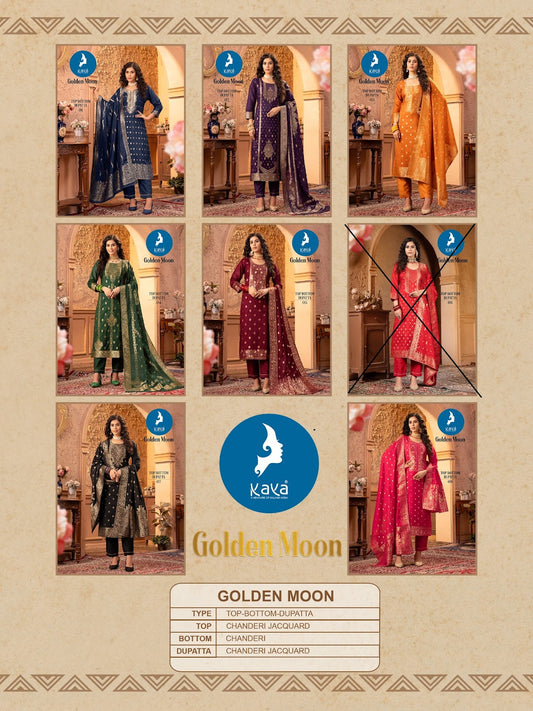 Golden Moon Kaya Chanderi Readymade Pant Style Suits Manufacturer Ahmedabad