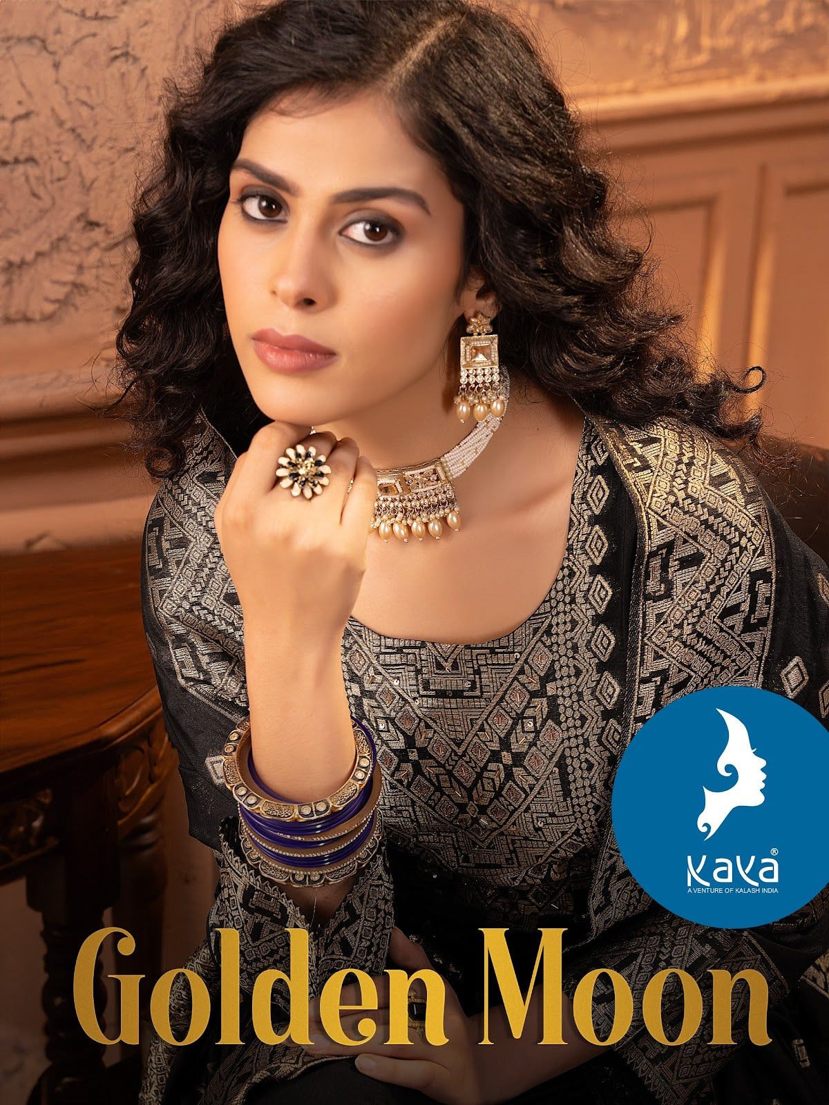 Golden Moon Kaya Chanderi Readymade Pant Style Suits Manufacturer Ahmedabad