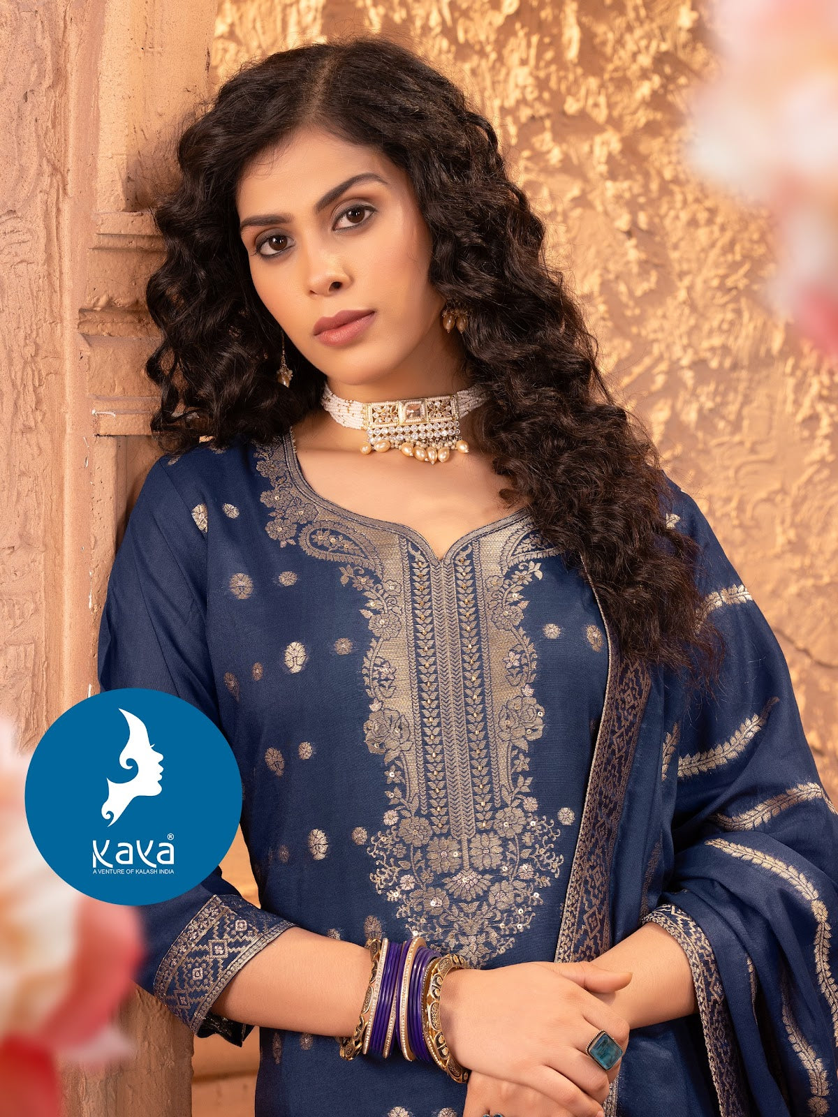 Golden Moon Kaya Chanderi Readymade Pant Style Suits Manufacturer Ahmedabad