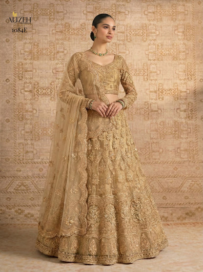 Golden Special Alizeh Butterfly Net Lehenga Choli Wholesaler India