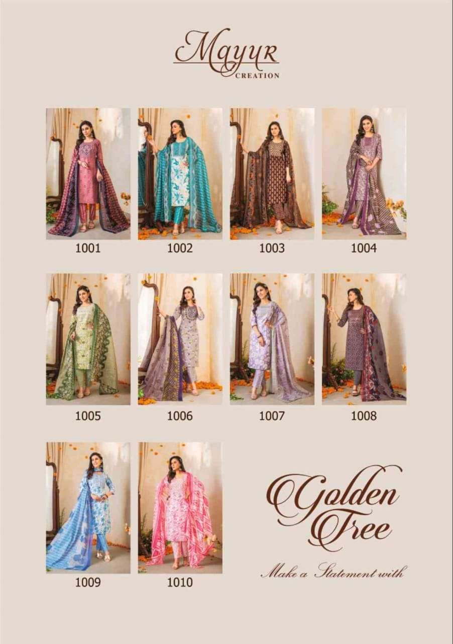 Golden Tree Vol 1 Mayur Creation Readymade Cotton Pant Suits Wholesale Rate