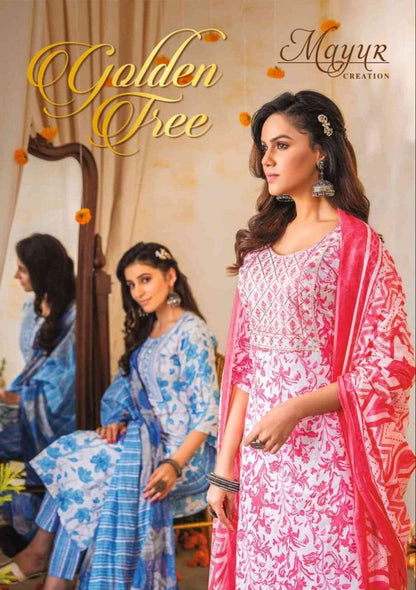 Golden Tree Vol 1 Mayur Creation Readymade Cotton Pant Suits Wholesale Rate