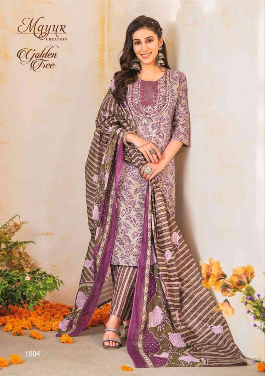 Golden Tree Vol 1 Mayur Creation Readymade Cotton Pant Suits Wholesale Rate