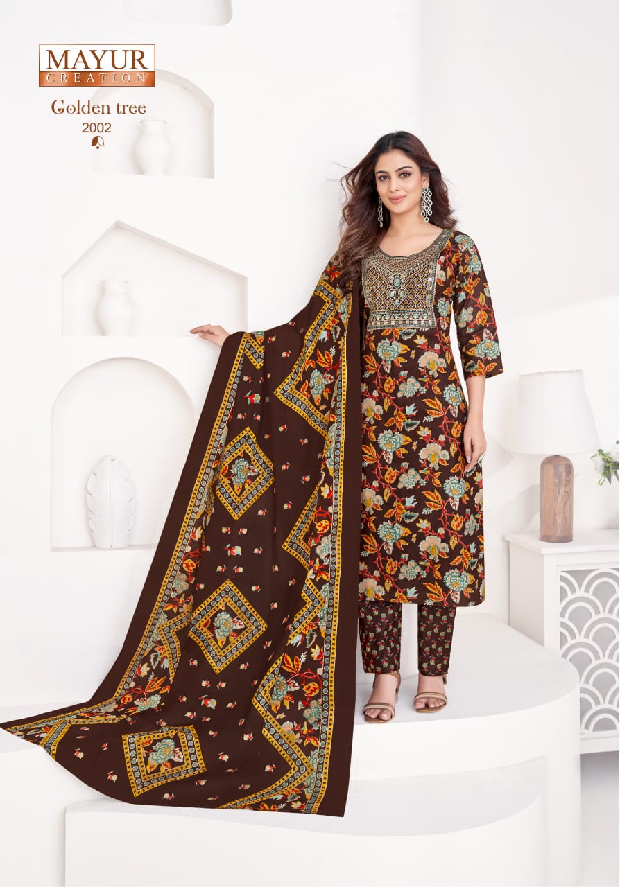 Golden Tree Vol 2 Mayur Creation Readymade Cotton Pant Suits Supplier