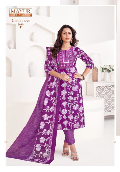 Golden Tree Vol 2 Mayur Creation Readymade Cotton Pant Suits Supplier