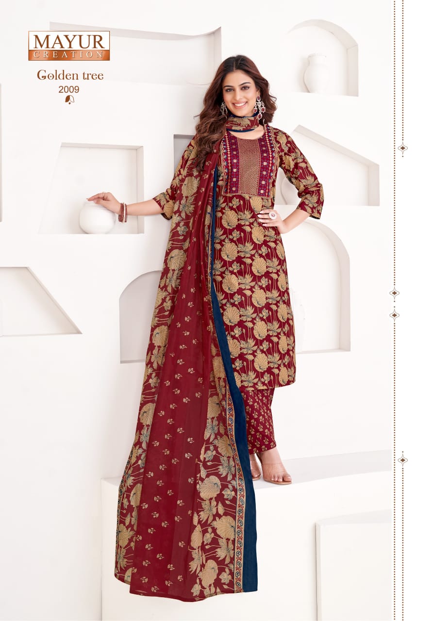 Golden Tree Vol 2 Mayur Creation Readymade Cotton Pant Suits Supplier