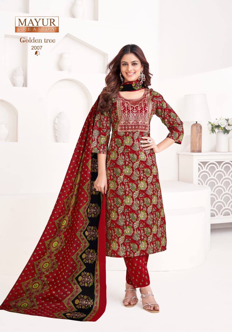 Golden Tree Vol 2 Mayur Creation Readymade Cotton Pant Suits Supplier