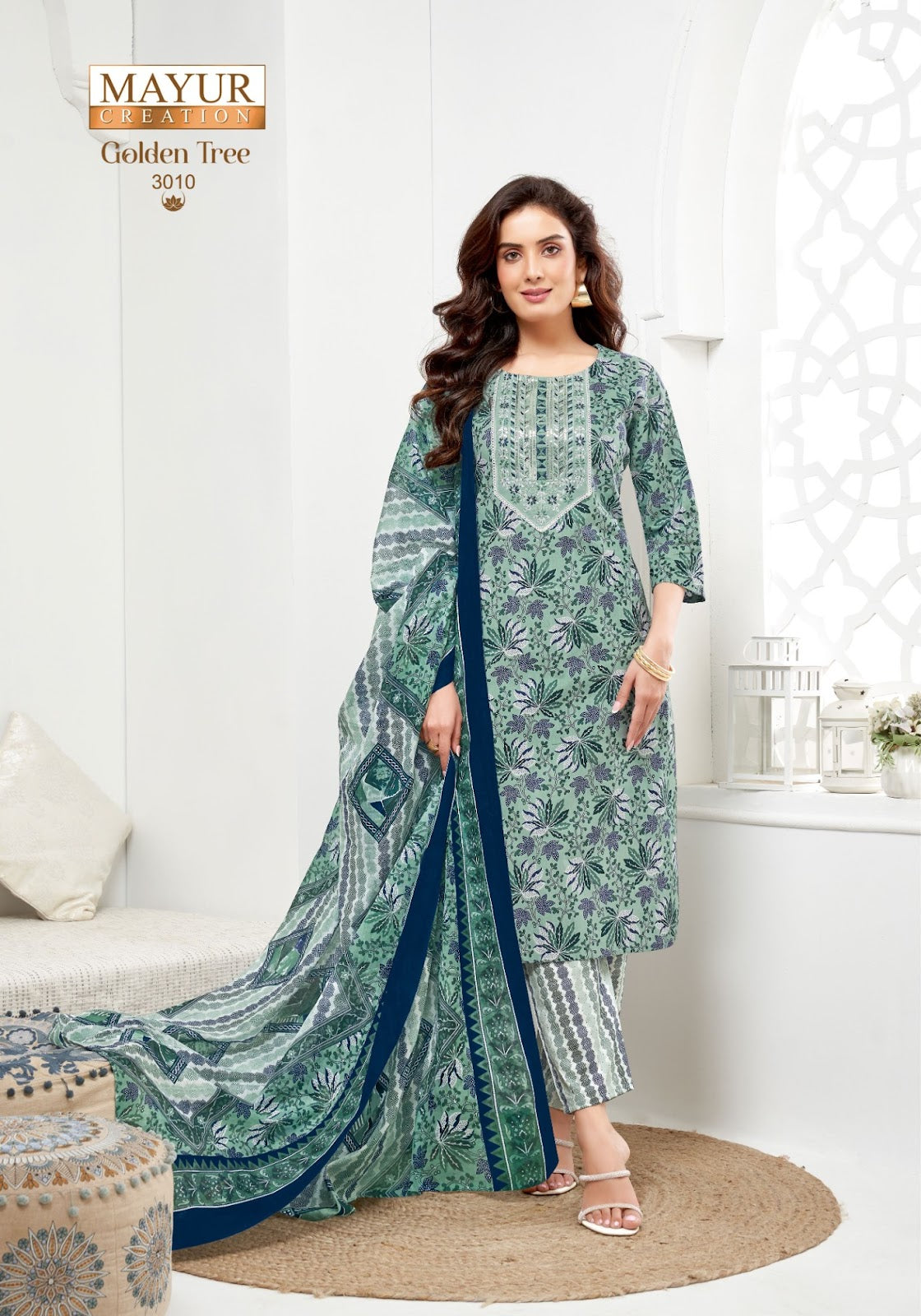 Golden Tree Vol 3 Mayur Creation Cotton Dress Material Exporter
