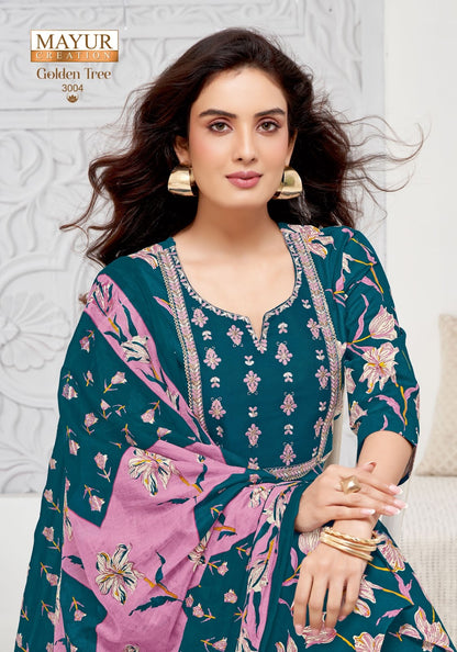 Golden Tree Vol 3 Mayur Creation Cotton Dress Material Exporter