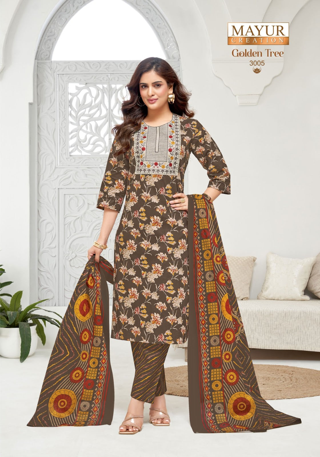 Golden Tree Vol 3 Mayur Creation Cotton Dress Material Exporter