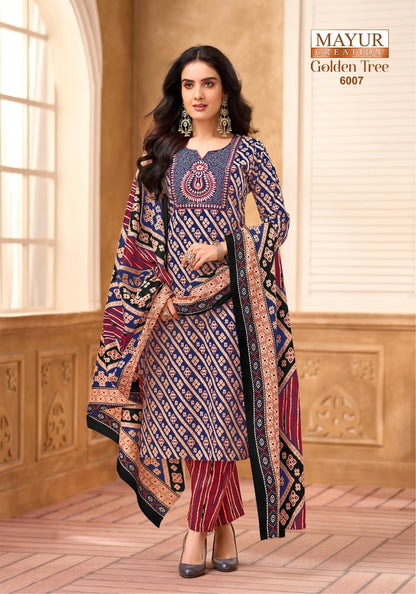 Golden Tree Vol 6 Mayur Creation Readymade Cotton Pant Suits Wholesaler