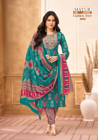 Golden Tree Vol 6 Mayur Creation Readymade Cotton Pant Suits Wholesaler