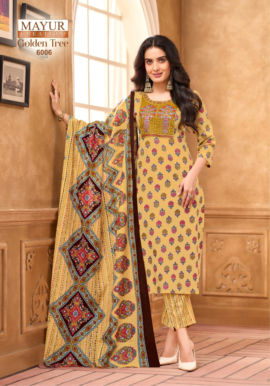 Golden Tree Vol 6 Mayur Creation Readymade Cotton Pant Suits Wholesaler