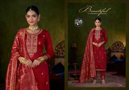 Goldie Four Dots Jam Cotton Pant Style Suits Wholesale Price