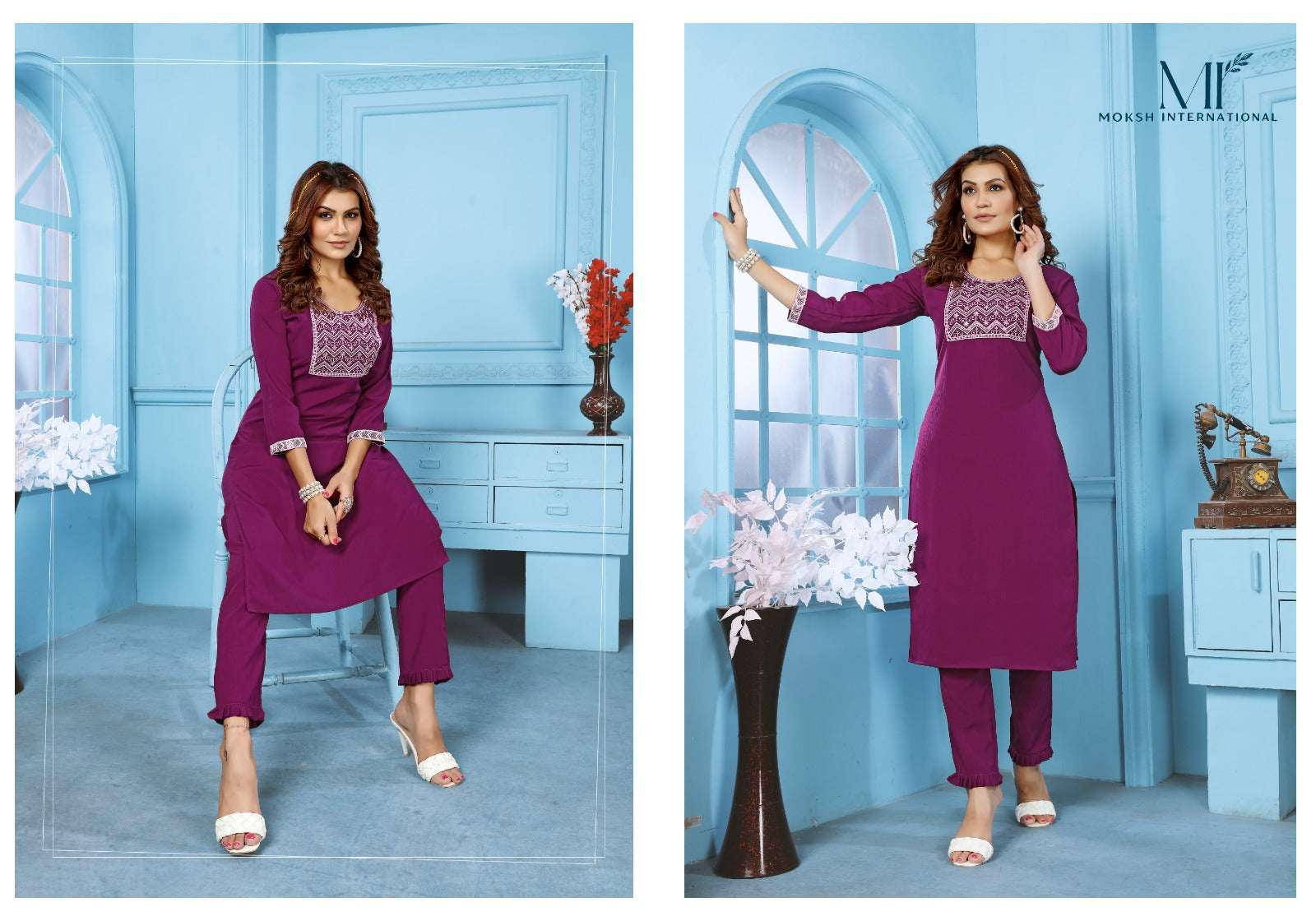 Goldy Vol 2 Moksh Kurti Pant Set Wholesaler