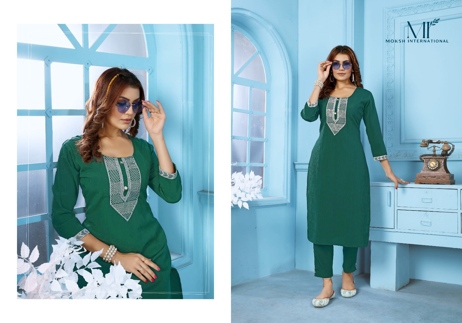 Goldy Vol 2 Moksh Kurti Pant Set Wholesaler
