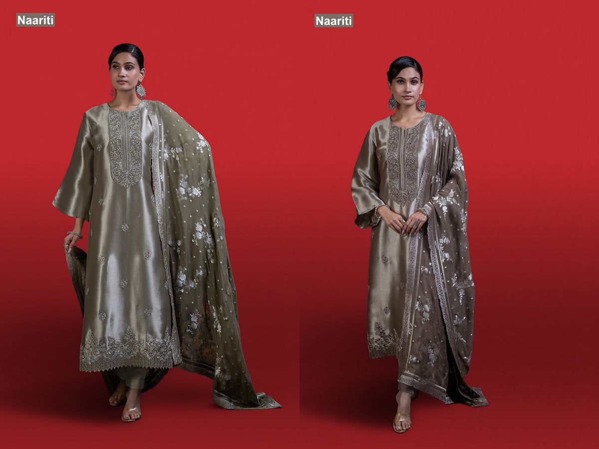Gomnaar 2854 Naariti Silk Pant Style Suits Wholesaler Ahmedabad