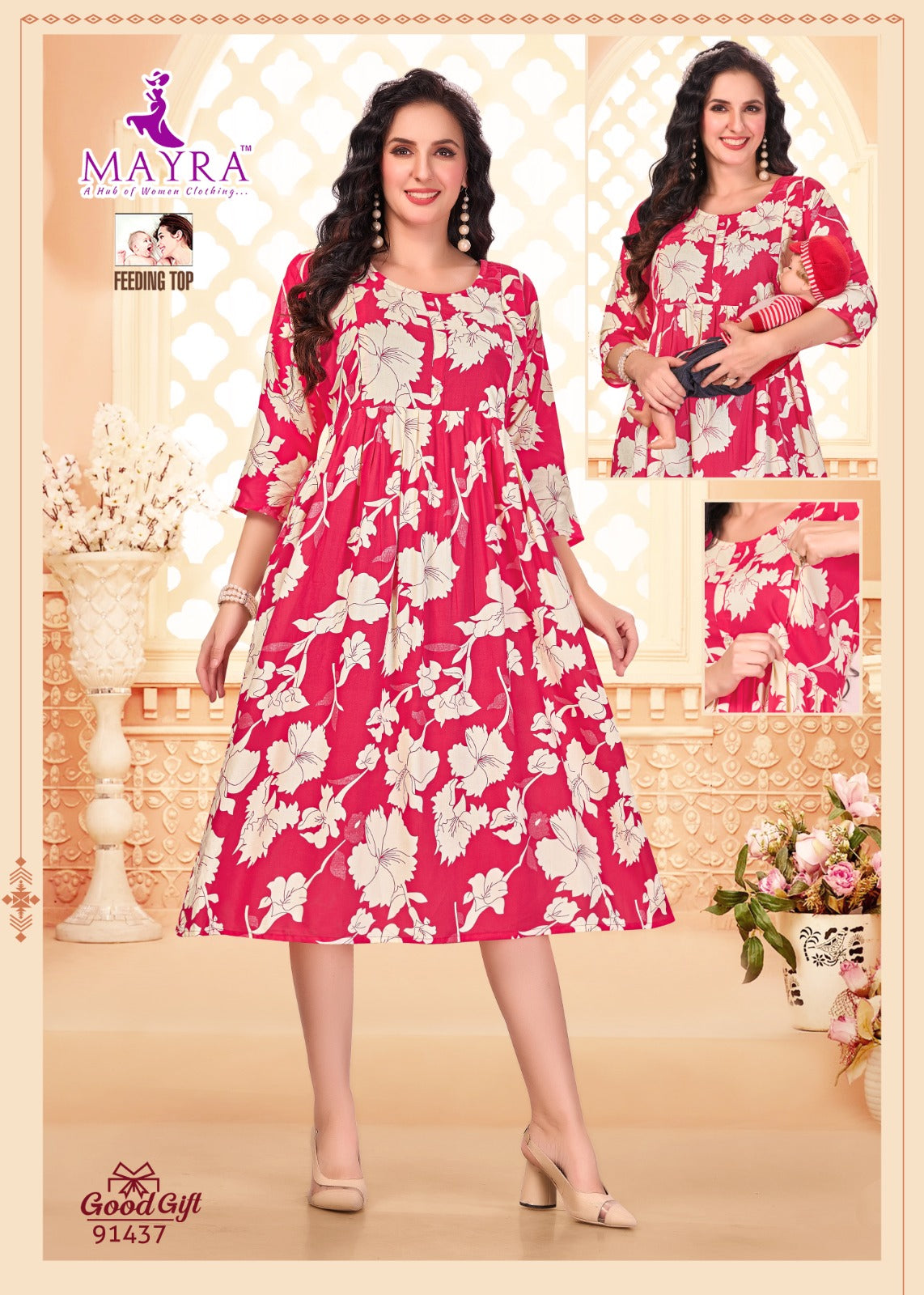 Good Gift Mayra Reyon Feeding Kurtis Wholesale Price