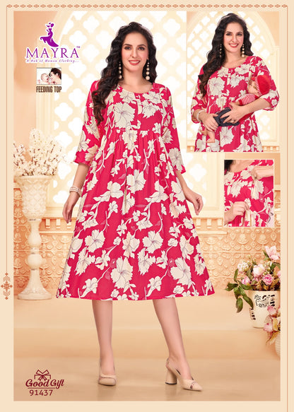 Good Gift Mayra Reyon Feeding Kurtis Wholesale Price