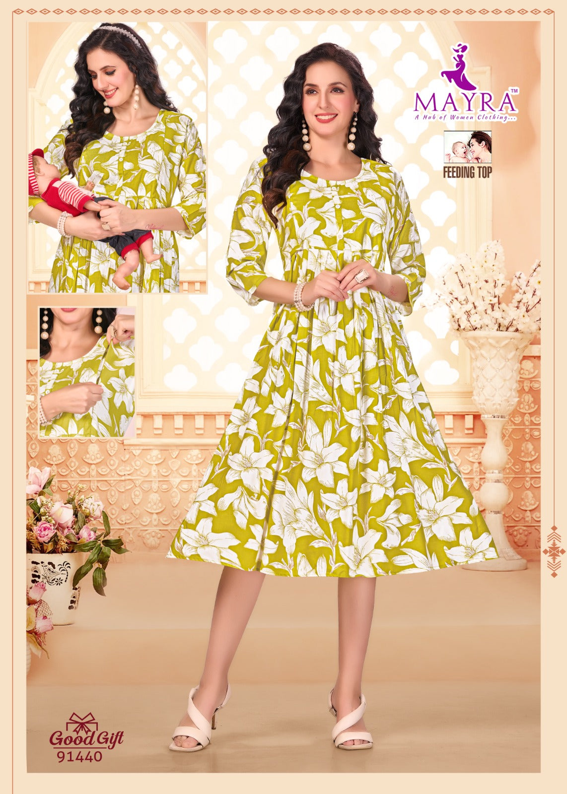 Good Gift Mayra Reyon Feeding Kurtis Wholesale Price