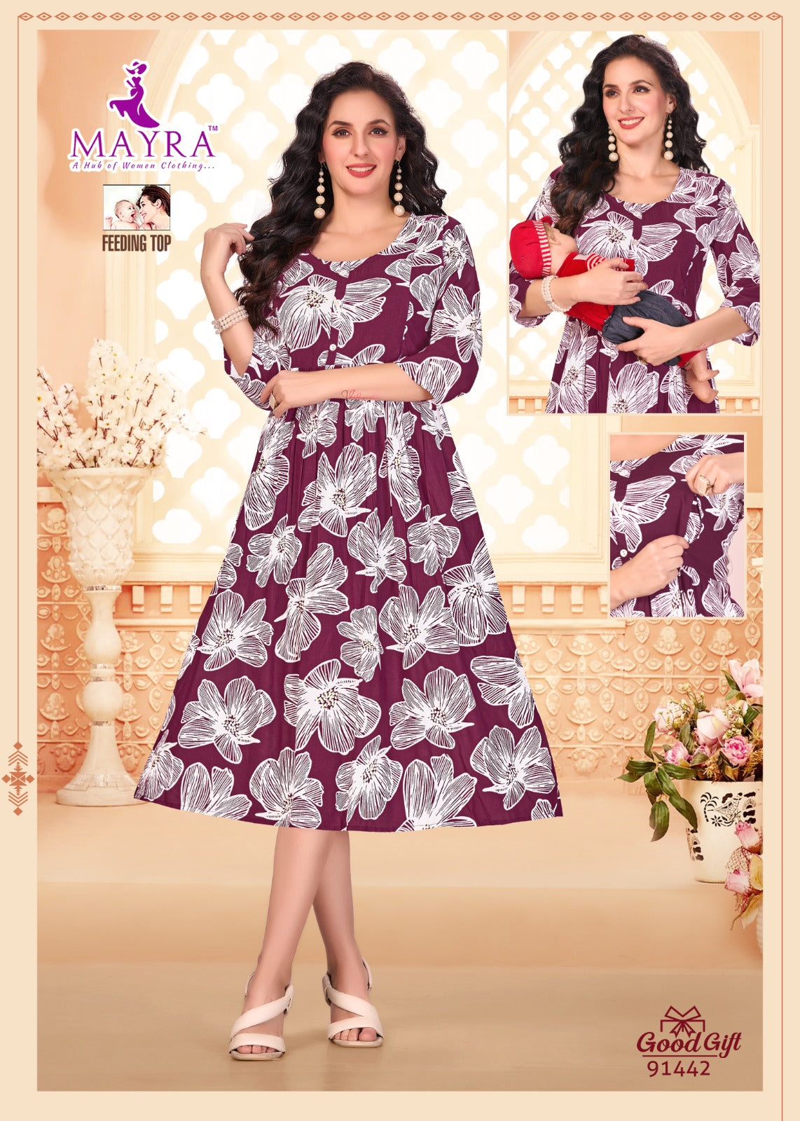 Good Gift Mayra Reyon Feeding Kurtis Wholesale Price