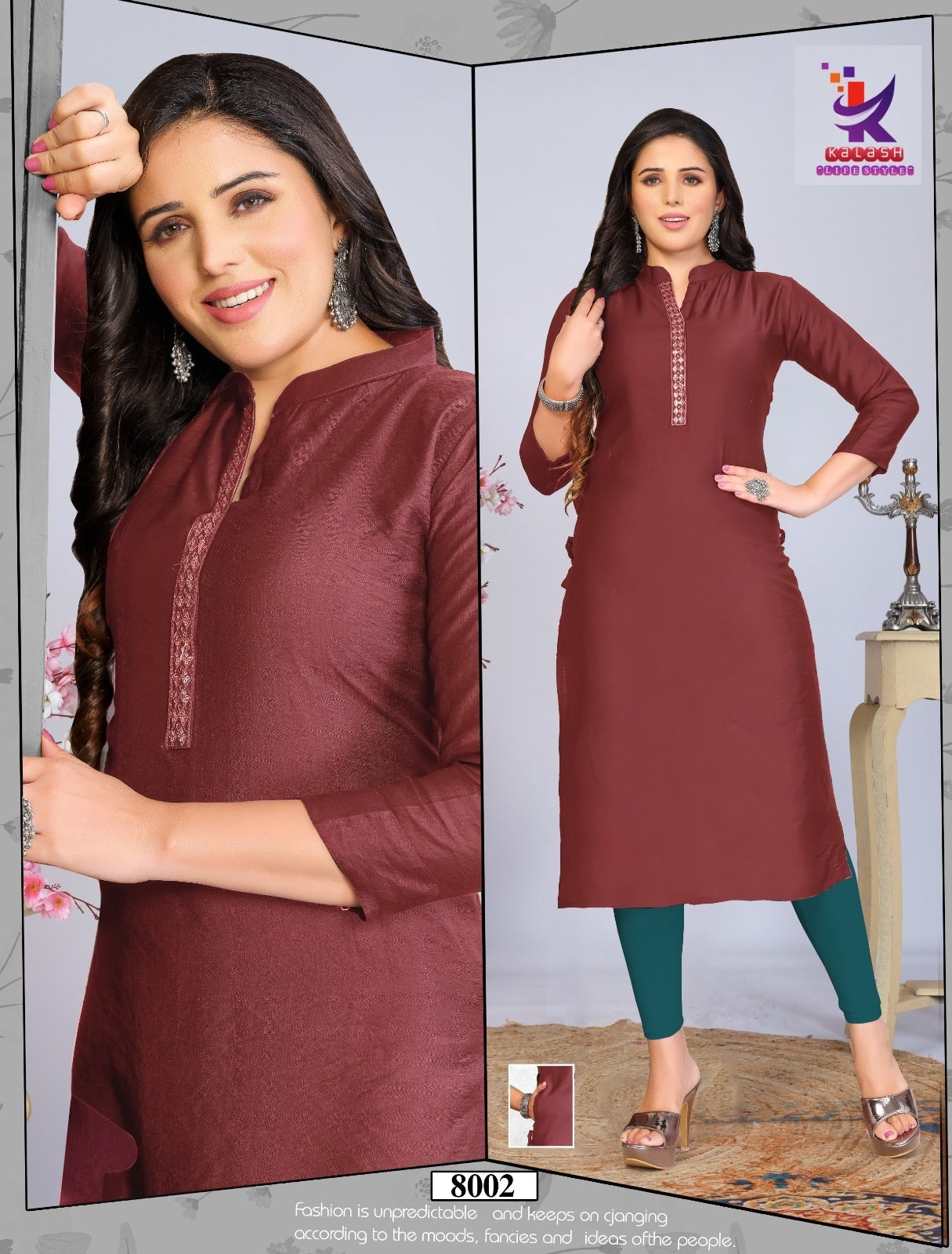 Good Impression 4 Mlm Kalash Lifestyle Vertical Straight Cut Kurtis Wholesale Price