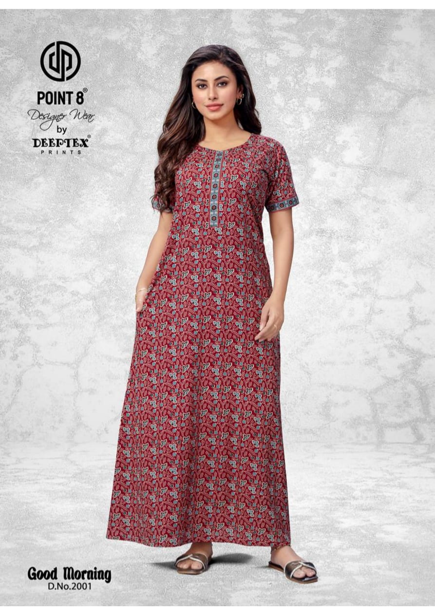 Good Morning Vol 2 Deeptex Prints Cotton Night Gowns Exporter