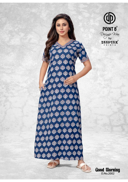 Good Morning Vol 2 Deeptex Prints Cotton Night Gowns Exporter