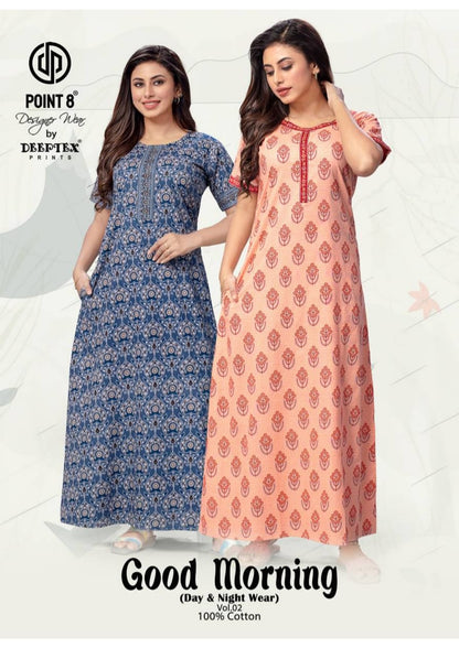 Good Morning Vol 2 Deeptex Prints Cotton Night Gowns Exporter