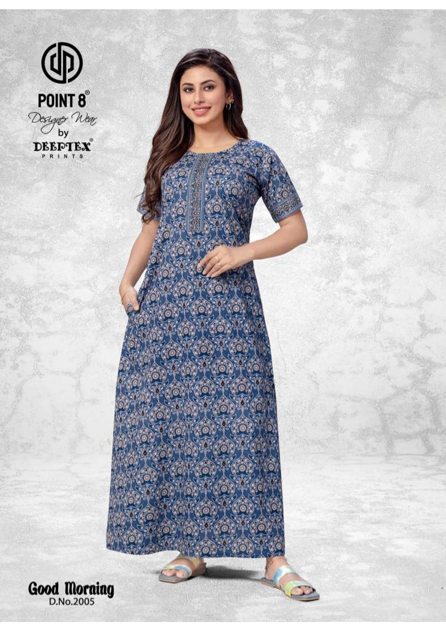 Good Morning Vol 2 Deeptex Prints Cotton Night Gowns Exporter