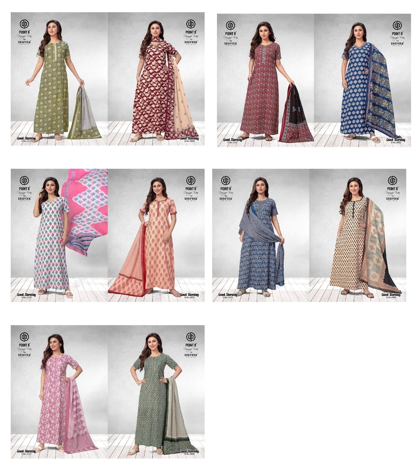 Good Morning Vol 2 With Dupatta Deeptex Prints Cotton Night Gowns Supplier