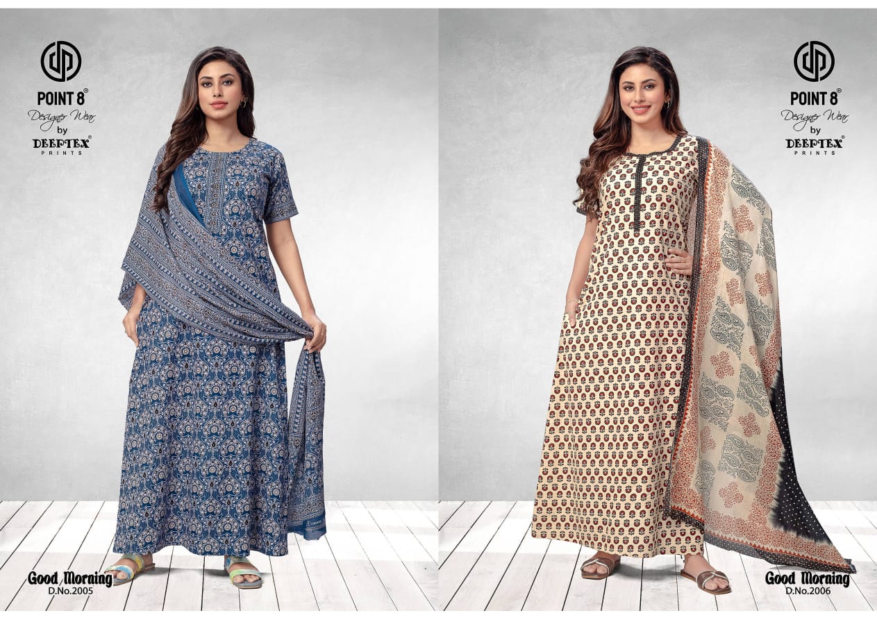 Good Morning Vol 2 With Dupatta Deeptex Prints Cotton Night Gowns Supplier