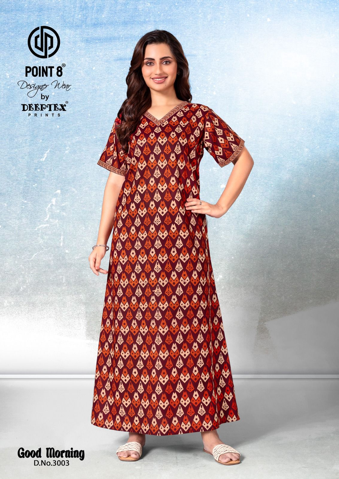 Good Morning Vol 3 Deeptex Prints Cotton Night Gowns Supplier Ahmedabad