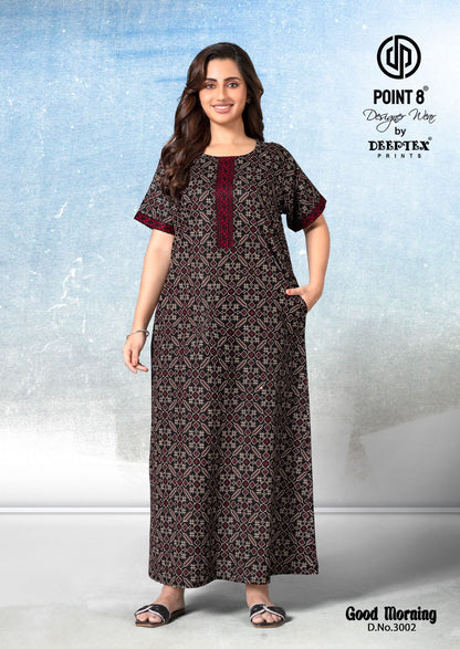 Good Morning Vol 3 Deeptex Prints Cotton Night Gowns Supplier Ahmedabad