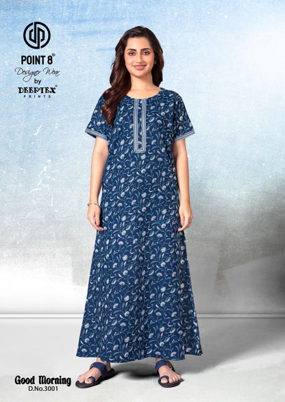 Good Morning Vol 3 Deeptex Prints Cotton Night Gowns Supplier Ahmedabad