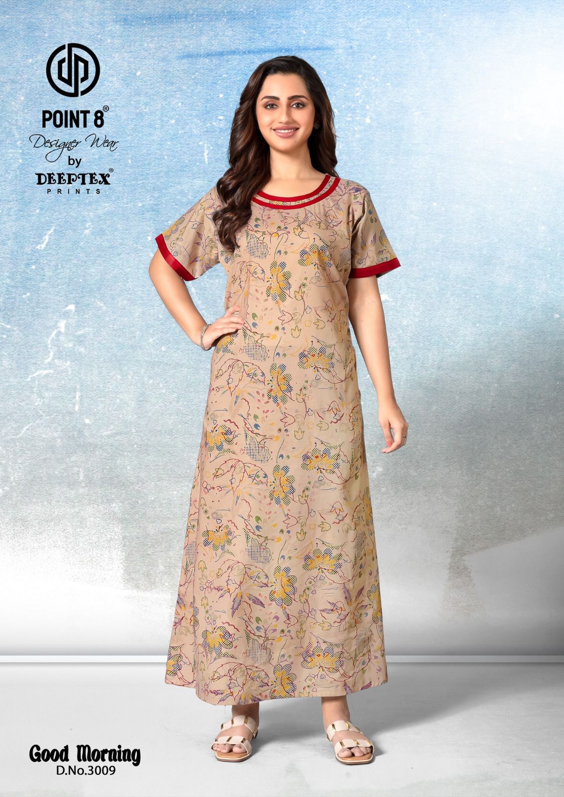 Good Morning Vol 3 Deeptex Prints Cotton Night Gowns Supplier Ahmedabad