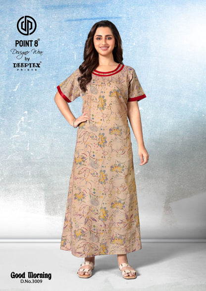 Good Morning Vol 3 Deeptex Prints Cotton Night Gowns Supplier Ahmedabad