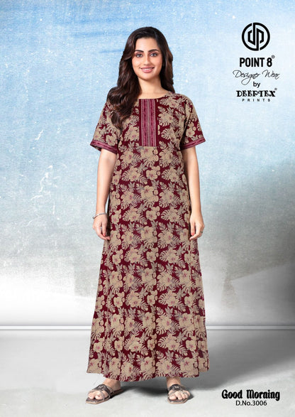 Good Morning Vol 3 Deeptex Prints Cotton Night Gowns Supplier Ahmedabad