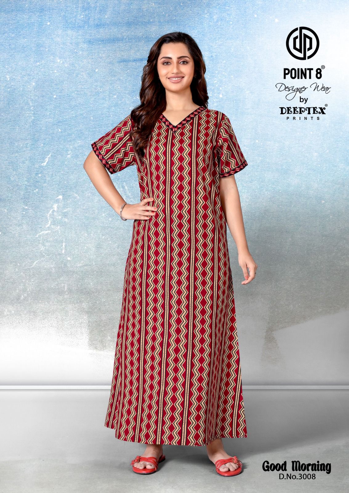 Good Morning Vol 3 Deeptex Prints Cotton Night Gowns Supplier Ahmedabad